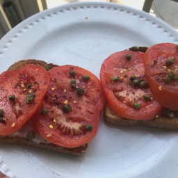 I crave summer, and tomato toast